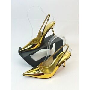Le Silla Bella‎ Metallic Slingback Pumps Women's US 7 Gold